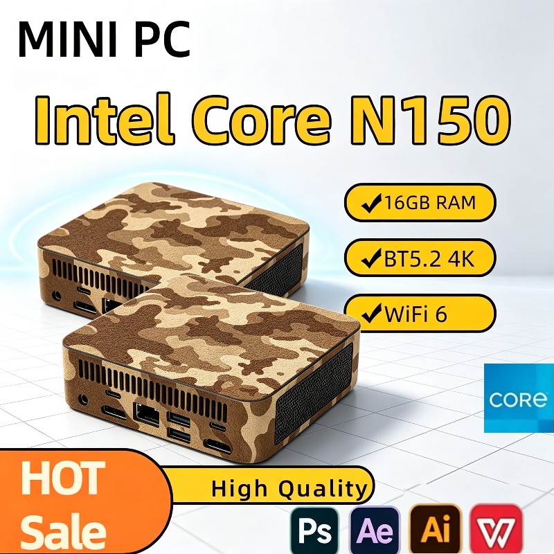 Pc Gaming Intel - Kompakter Mini-PC Intel N150 Mini-Computer 16GB